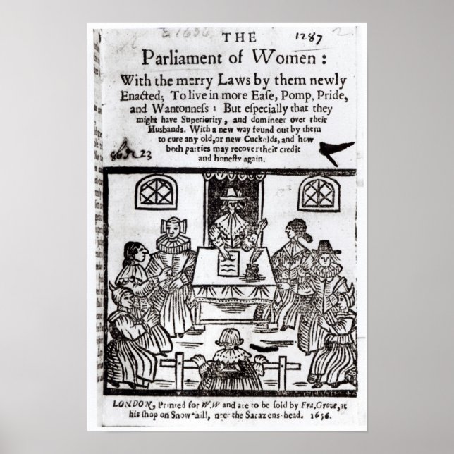 Poster Le Parlement des femmes, 1656 (Devant)