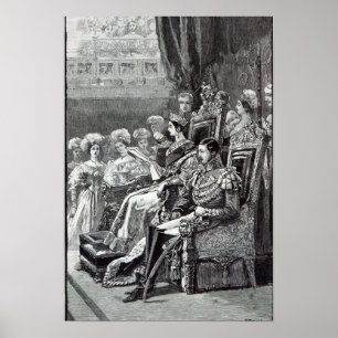 Poster Le Parlement d'ouverture de la reine en 1846