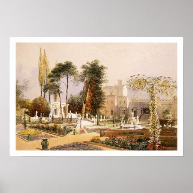 Poster Le Parterre dans les Jardins de Wilton, le siège d (Devant)