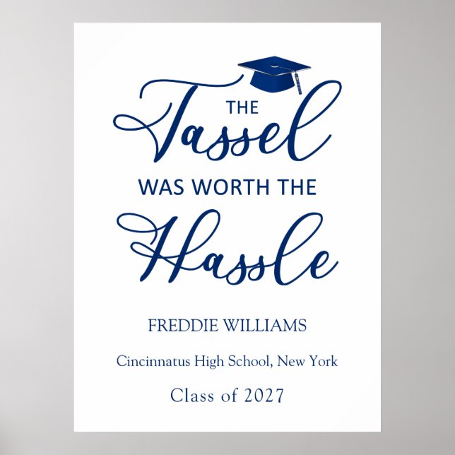 Poster Le Parti de la Graduation Tassel valait la peine d (Devant)