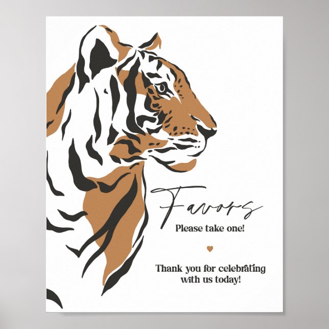 Poster le parti des tigres sibériens de la jungle favoris (Devant)