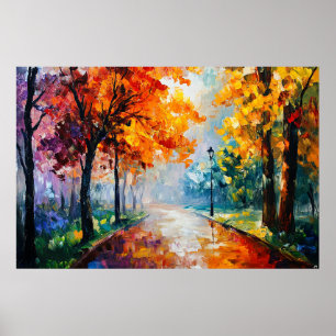 Poster Le passage d'or de l'automne