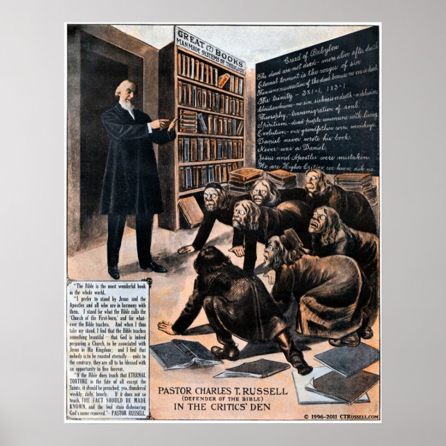 Poster Le pasteur Russell dans le Den du critique (Devant)
