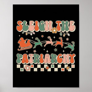 Poster Le patriarcat féministe féministe Mème Rétro Chris