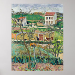 Poster Le paysage pluvieux de Bonnard