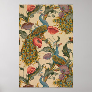 Poster Le Peacock Motif Art Nouveau