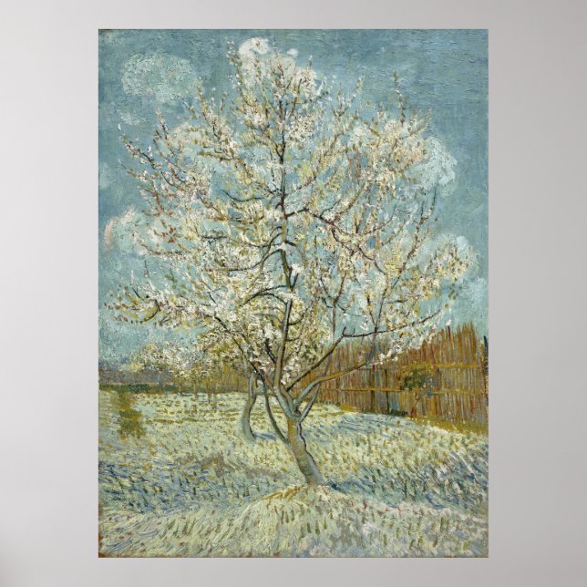 Poster Le pêcher rose de Van Gogh (Devant)