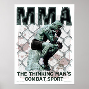 Poster Le penseur MIXED MARTIAL ART