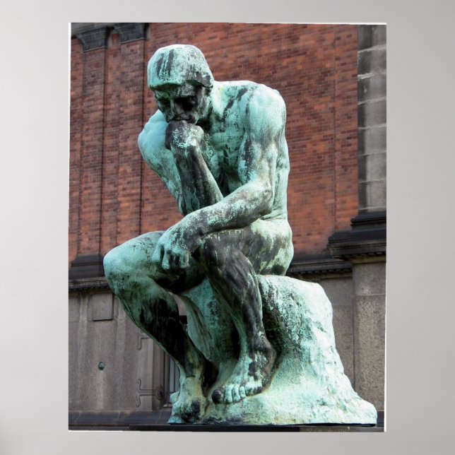 Poster Le penseur par Auguste Rodin (Devant)