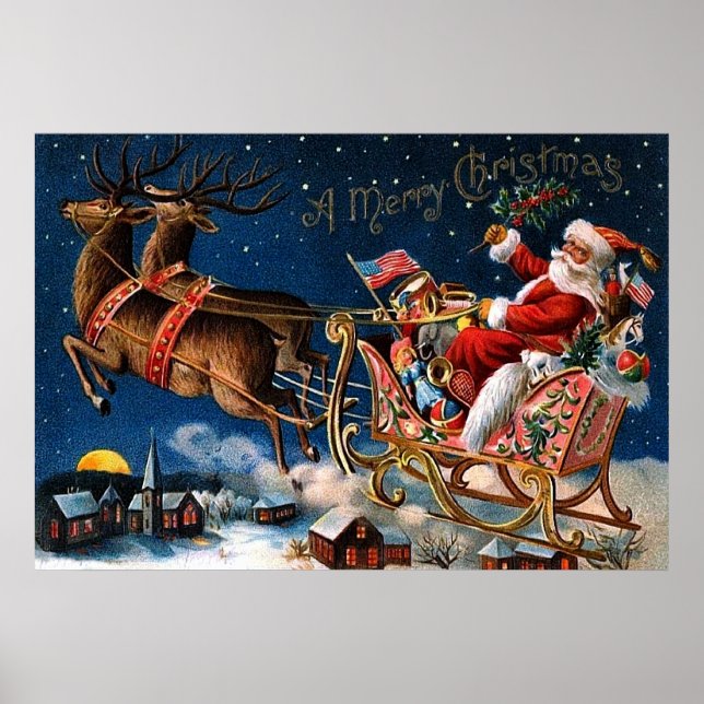 Poster Le Père Noël arrive en ville (Devant)