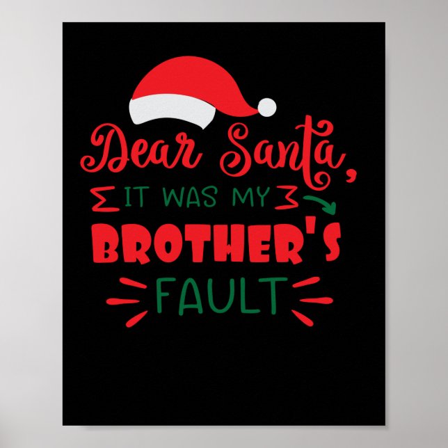 Poster Le Père Noël est un paresseux (Devant)