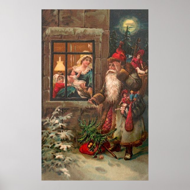Poster Le Père Noël Sur Son Chemin 4 (Devant)