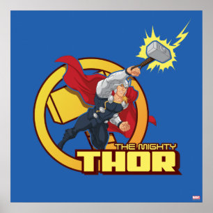 Poster Le personnage graphique de The Mighty Thor