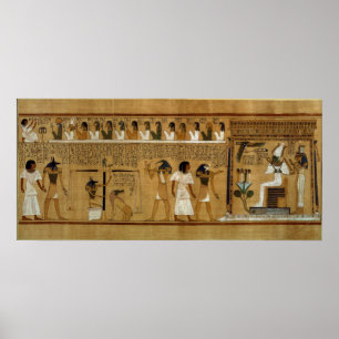 Poster Le pesage du coeur contre la plume de Maat