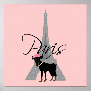 Poster Le petit chien à Paris