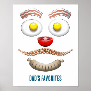 POSTER LE PETIT-DÉJEUNER PRÉFÉRÉ DE PAPA