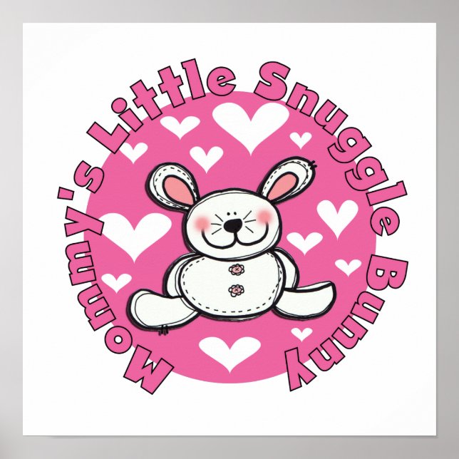 Poster Le petit lapin de la petite poupée de maman (Devant)