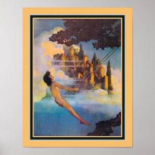 Poster "Le petit oiseau" CA Maxfield 1904 Parrish