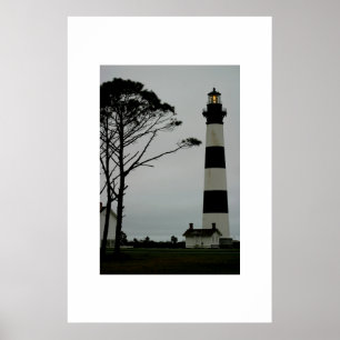 Poster Le phare de Bodie Island en début de soirée