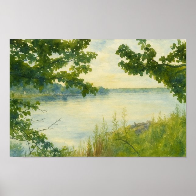 Poster Le Pic À Travers Les Arbres (Devant)