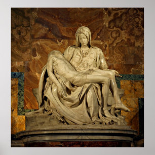 Poster Le Pieta de Michaël Angelo en basilique de St
