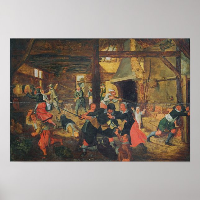 Poster Le pillage d'une ferme (Devant)