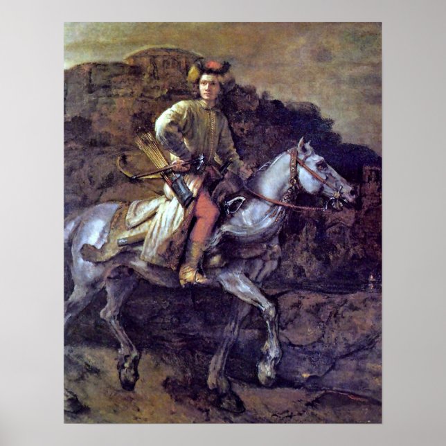 Poster Le pilote polonais par Rembrandt Harmenszoon van R (Devant)