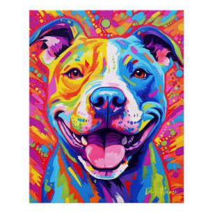 Poster Le Pitbull Dog 001 - Zetton Ziana