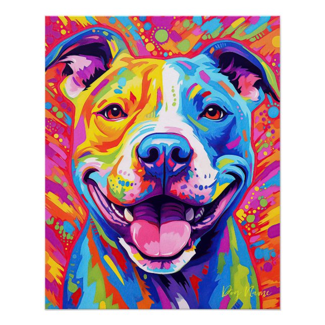 Poster Le Pitbull Dog 001 - Zetton Ziana (Devant)