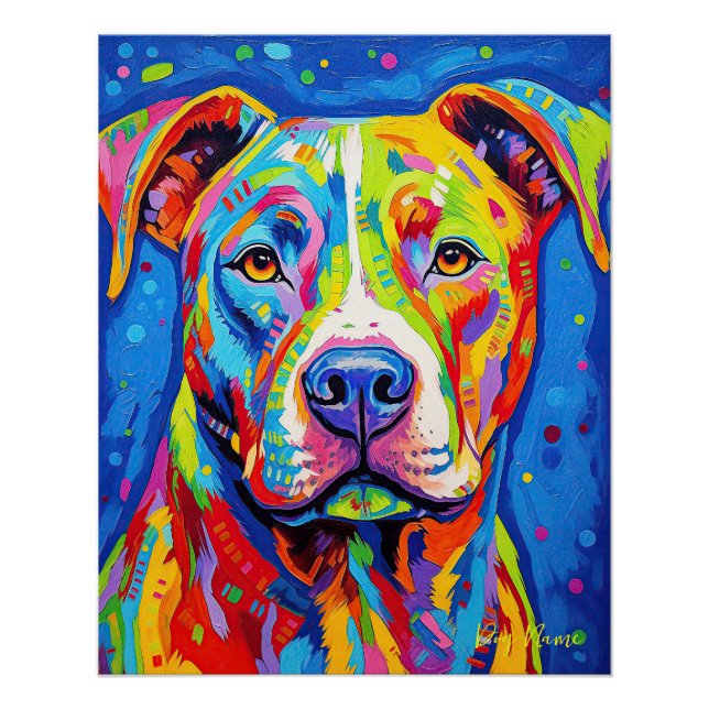 Poster Le Pitbull Dog 004 - Zetton Ziana (Devant)