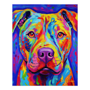 Poster Le Pitbull Dog 005 - Zetton Ziana