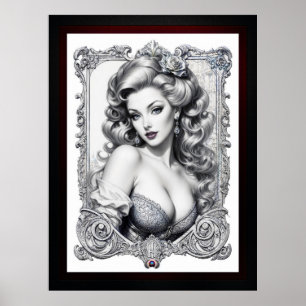 Poster Le plaisir est mon nom moyen AI Concept Art par Xz