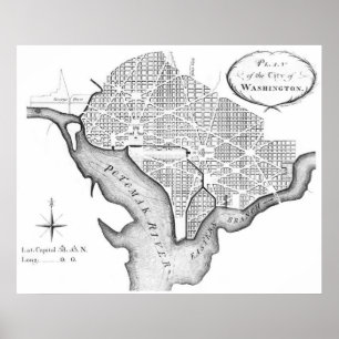 Poster Le plan de Washington de L'Enfant
