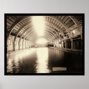 Poster Le plus grand bain à remous dans les sources chaud