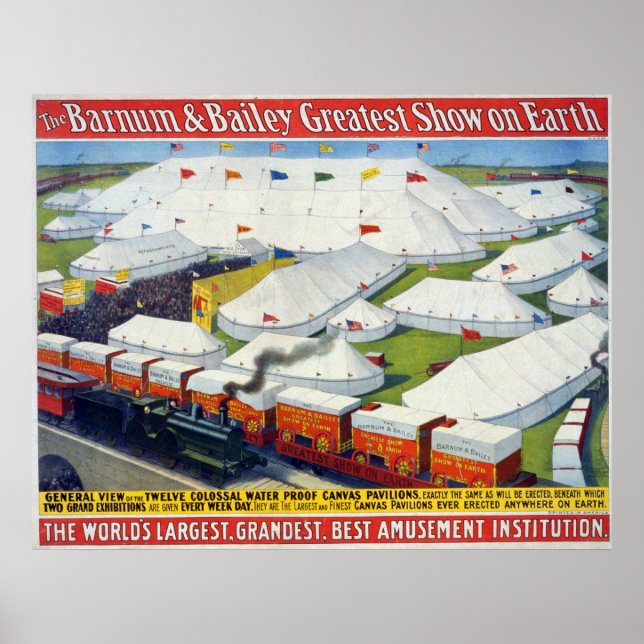 Poster Le plus grand spectacle du Barnum & Bailey sur Ter (Devant)