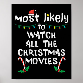 Poster Le plus probable regarder le film de Noël Xmas Fam
