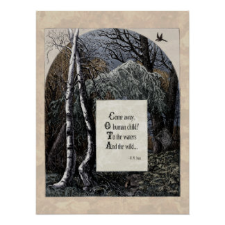 Poster Le Poème D'Art Victorien Yeats "L'Enfant Volé" Glo