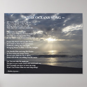 POSTER LE POÈME DE CHANSON DES OCÉANS