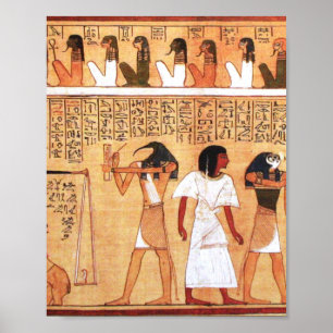 Poster Le poids du coeur contre la plume de Maat