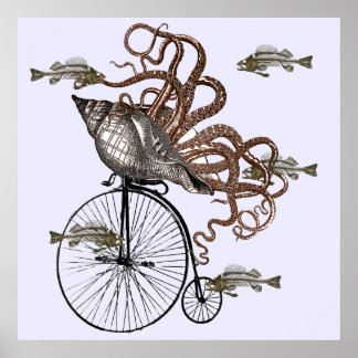 Poster Le Poisson A Besoin D'Un Vélo