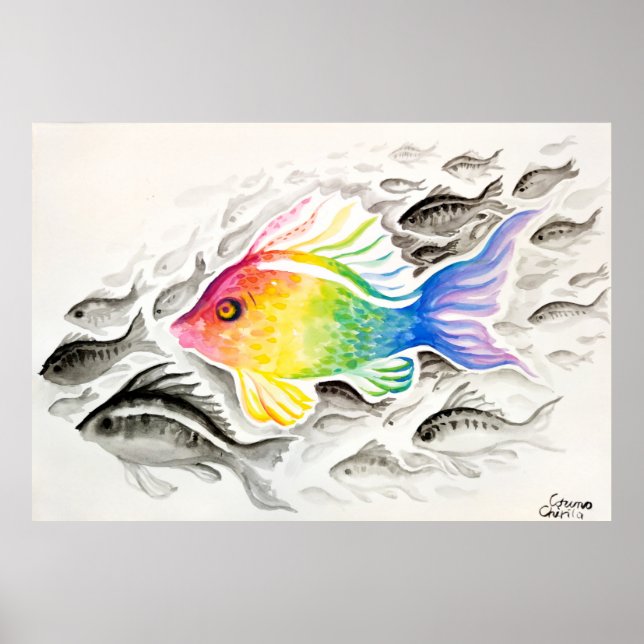 Poster Le poisson arc-en-ciel (Devant)