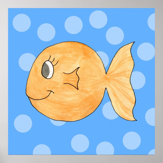 Poster Le poisson rouge. (Devant)