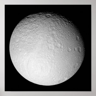 Poster Le pôle Sud de la lune de Saturne Tethys