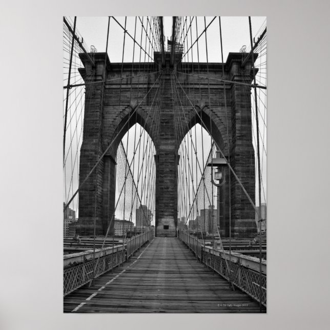 Poster Le pont Brooklyn à New York (Devant)