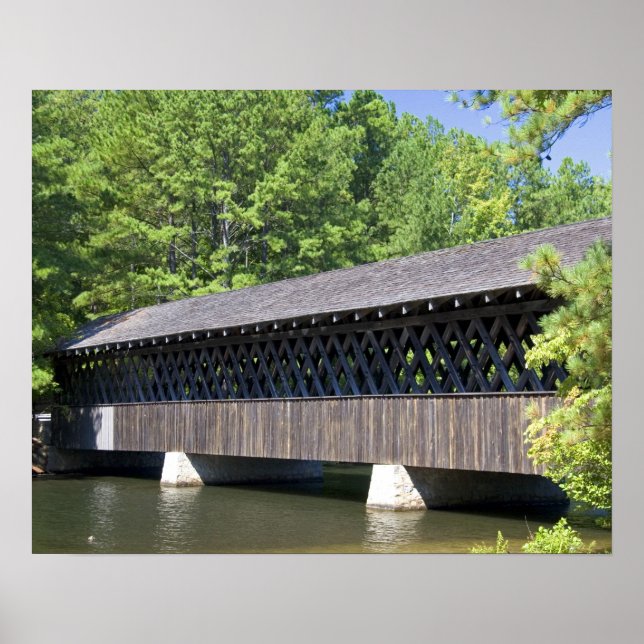 Poster Le pont couvert de Stone Mountain à Stone (Devant)