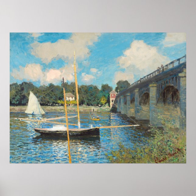 Poster Le pont d'Argenteuil - Claude Monet Fine Art (Devant)