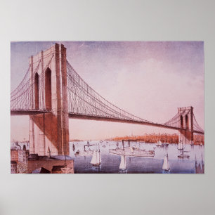 Poster Le pont de Brooklyn
