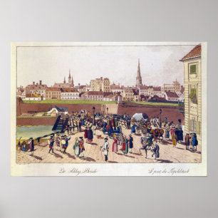 Poster Le pont de Leopoldstadt, Vienne, 1780