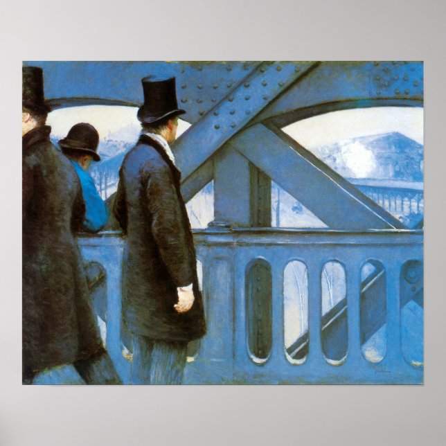 Poster Le Pont de l'Europe par Gustave Caillebotte (Devant)