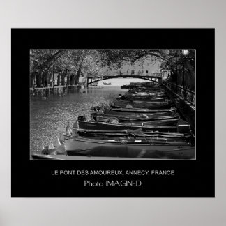 POSTER LE PONT DES AMOURS, ANNECY, FRANCE